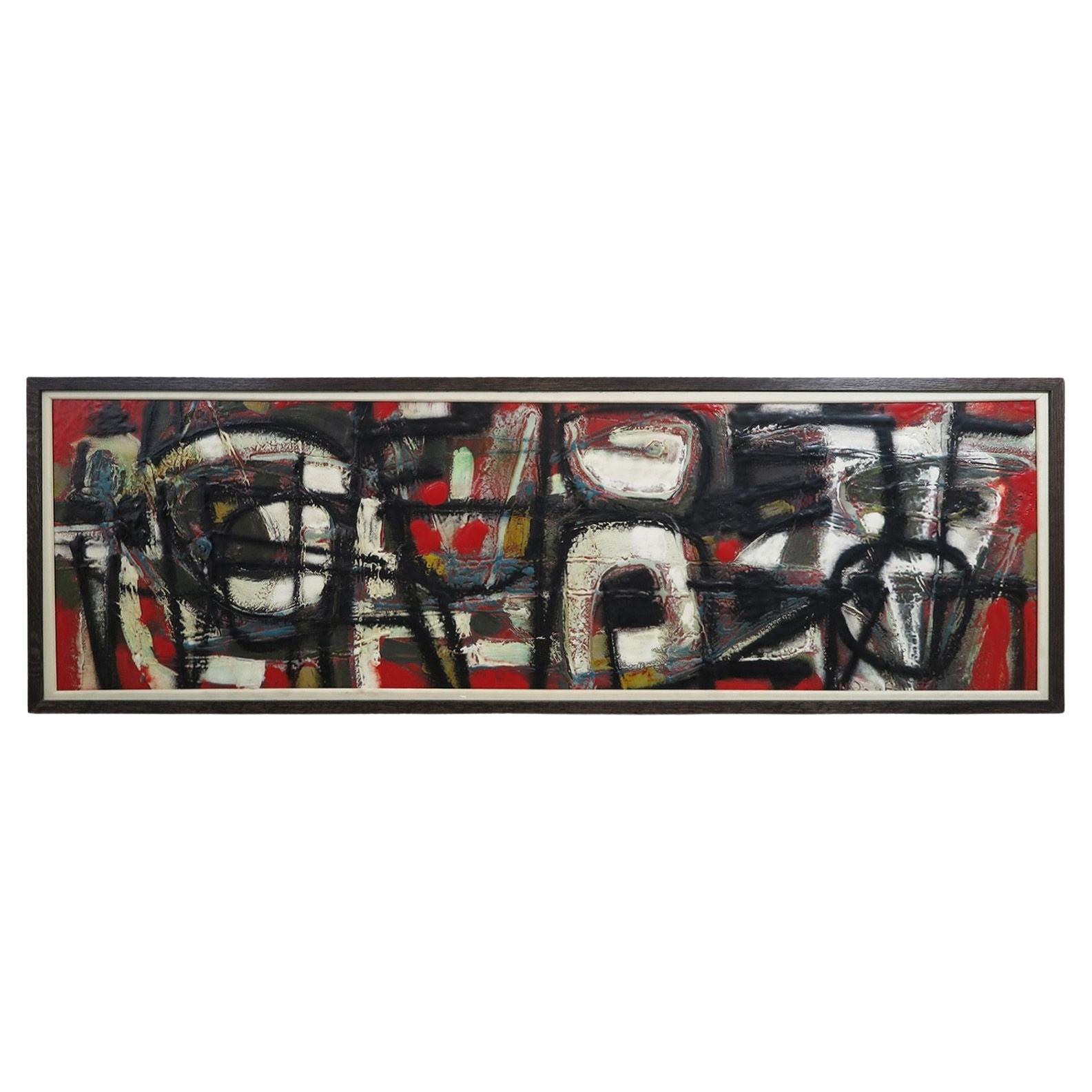 Knud Hørup – Enamel on Copper, Abstract Expressionist Painting, c. 1960s