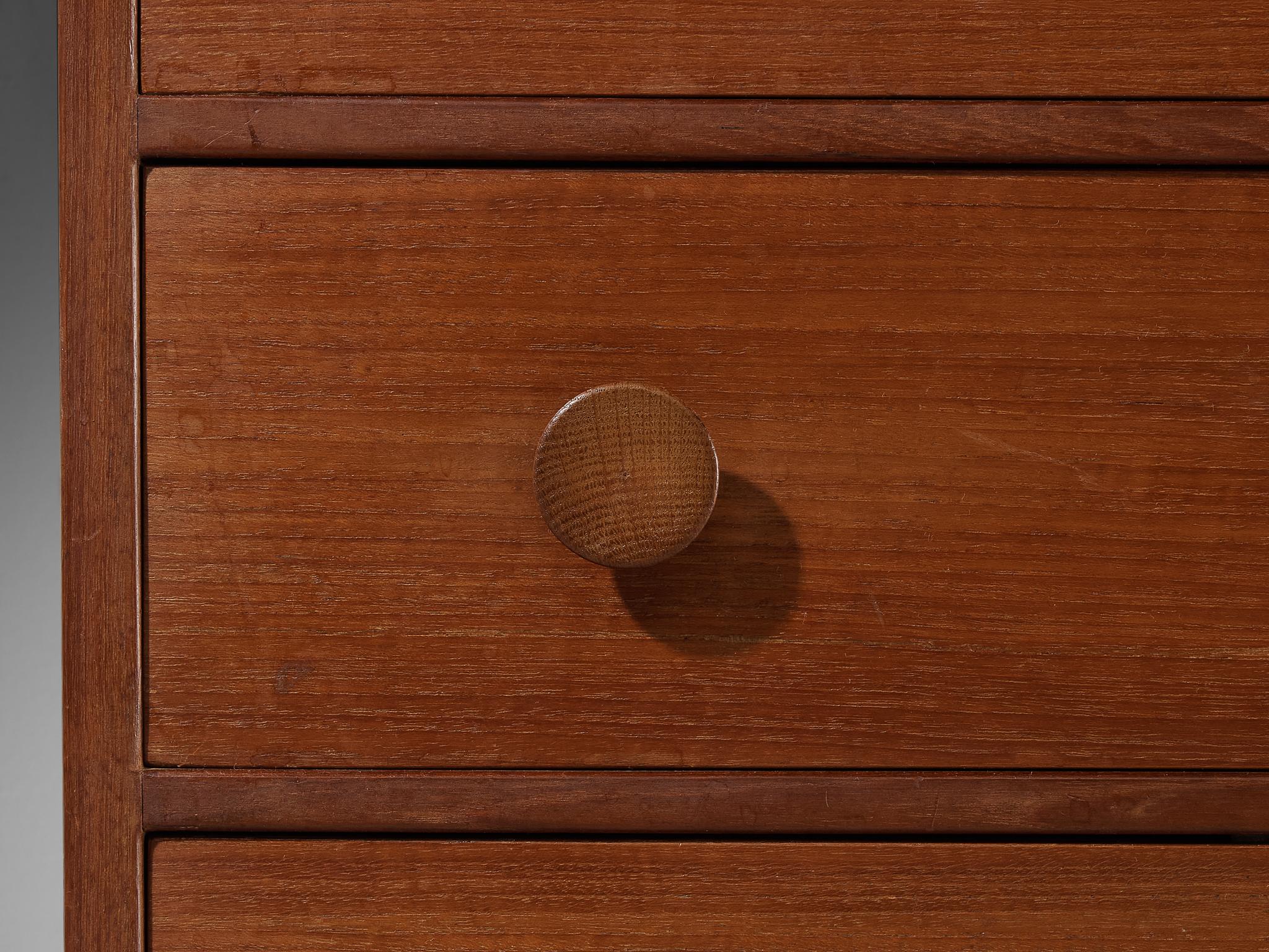 Knud Juul-Hansen Chest of Drawers with Integrated Vanity in Teak For Sale 3