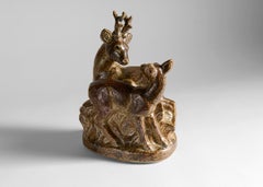 Knud Kyhn for Royal Copenhagen, Deer and Doe Figurine, Denmark, designed in 1957