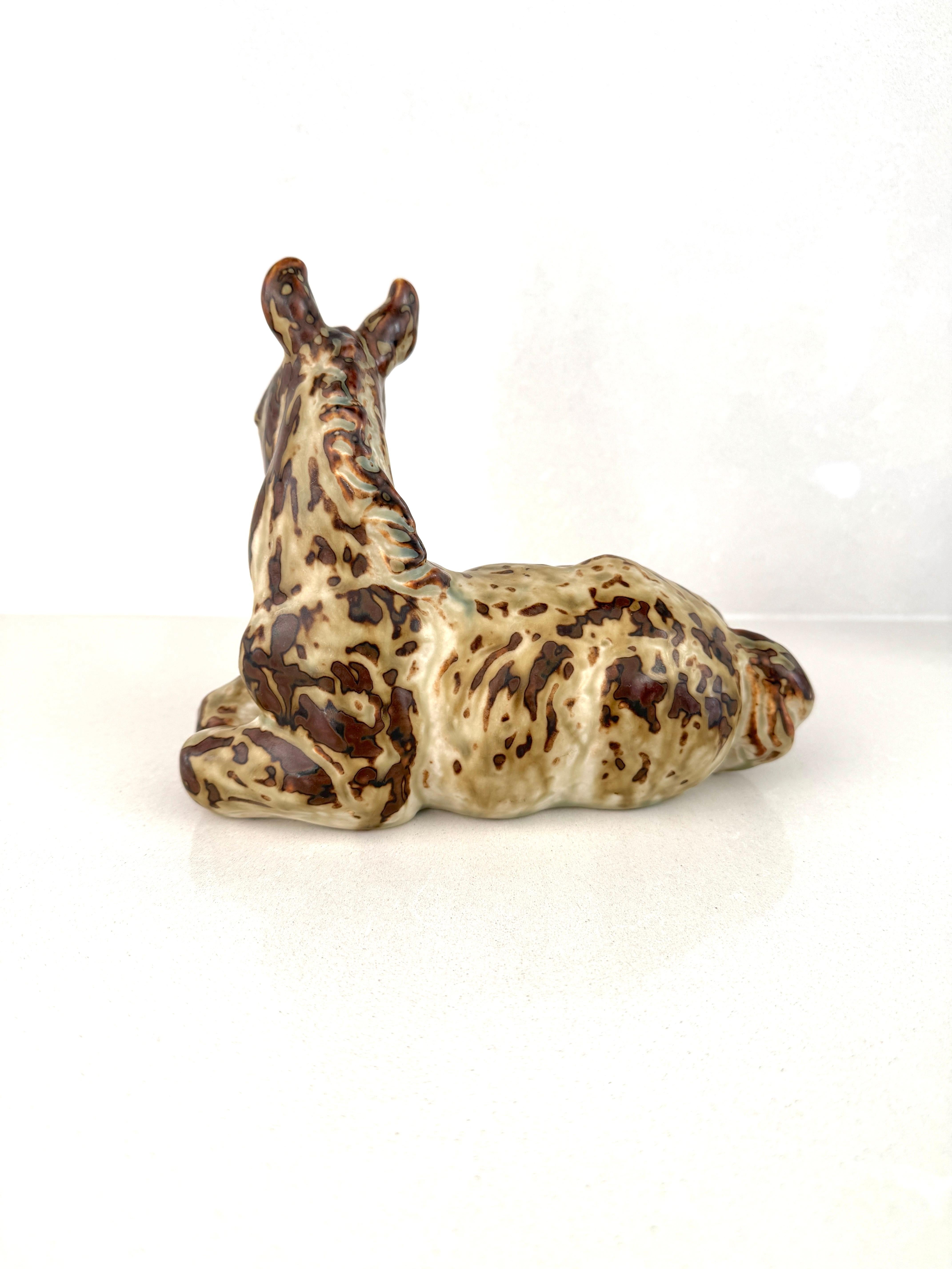 Émaillé Knud Kjhn, Donkey, prod. Royal Copenhagen, années 1940 en vente