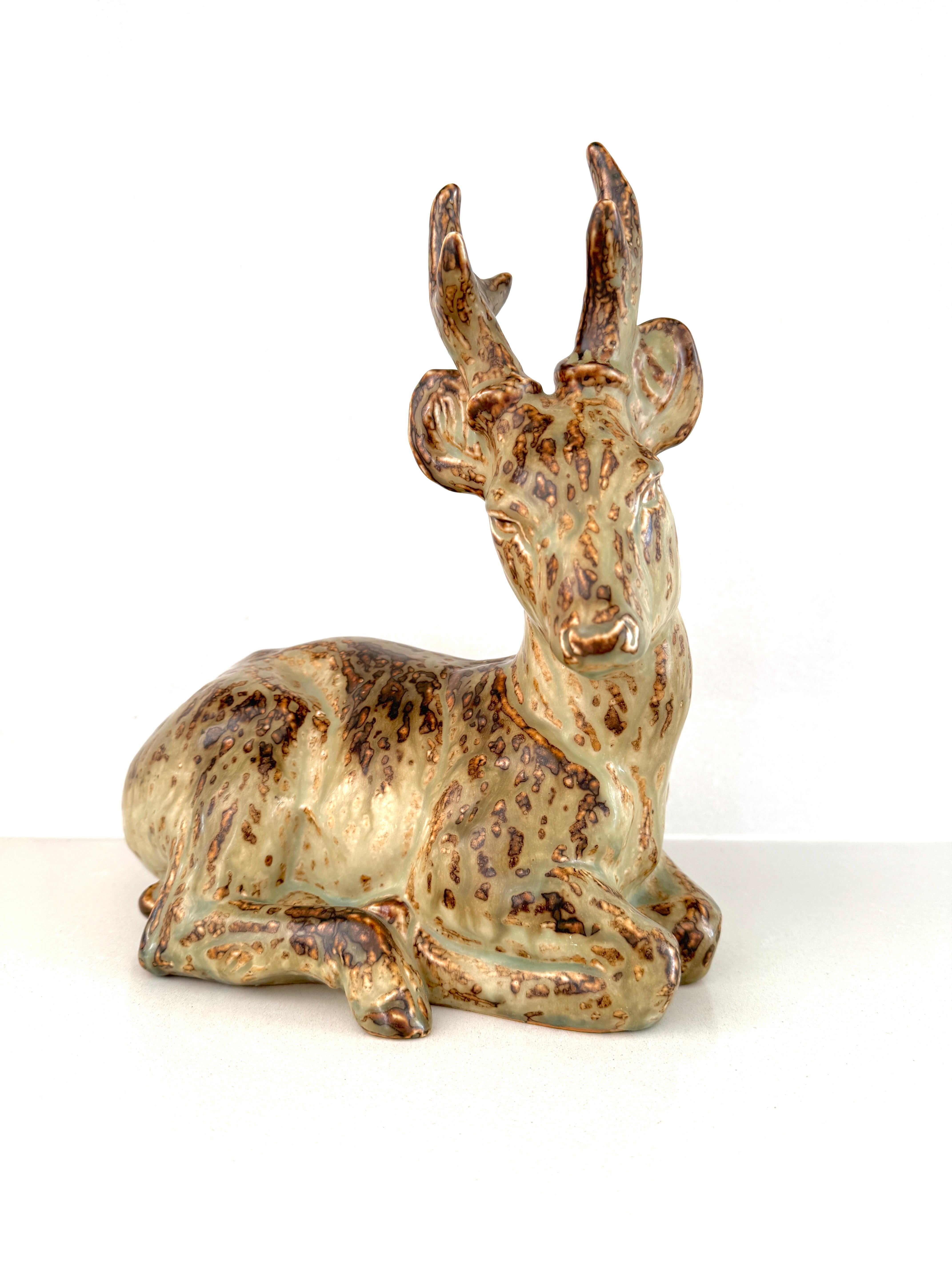 Knud Kjhn, Hirsch, prod. Royal Copenhagen, 1940er Jahre (Danish) im Angebot