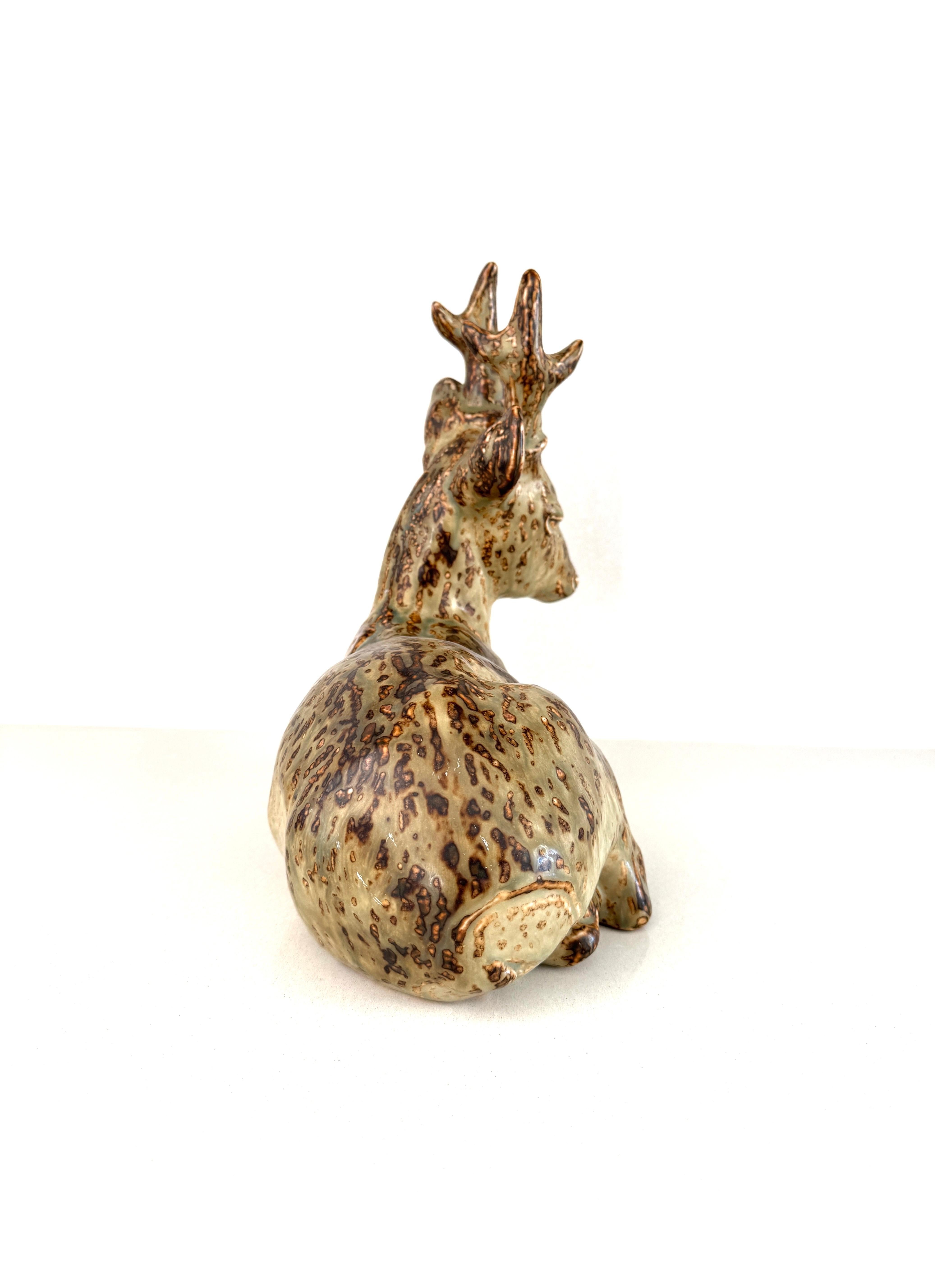 Knud Kjhn, Hirsch, prod. Royal Copenhagen, 1940er Jahre (Mid-20th Century) im Angebot