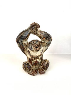 Knud Kjhn, Monkey, prod. Royal Copenhagen, 1940s