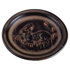 Knud Kyhn '1880-1969' for Royal Copehagen, Small Ceramic Dish with Deer