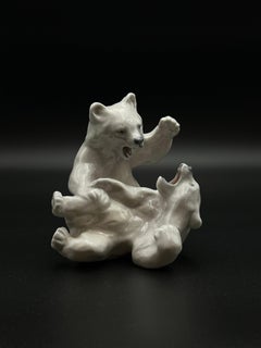 KNUD KYHN (1880-1969) for Royal Copenhagen "Polar Bear Cubs" Figurine No.2107