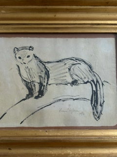 Knud Kyhn (1880-1969) Pine Marten Drawing 1916.