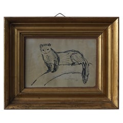 Knud Kyhn (1880-1969) Pine Marten Drawing 1916.