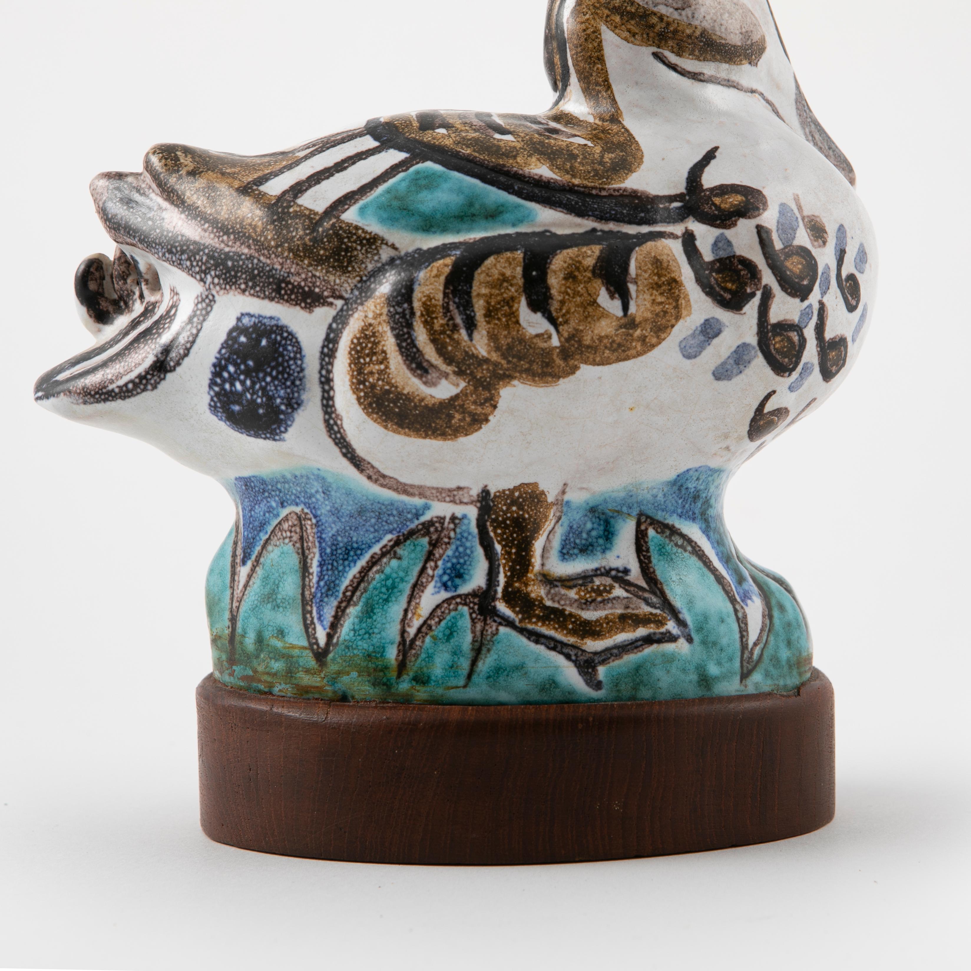 Modern Knud Kyhn Ceramic Duck For Sale