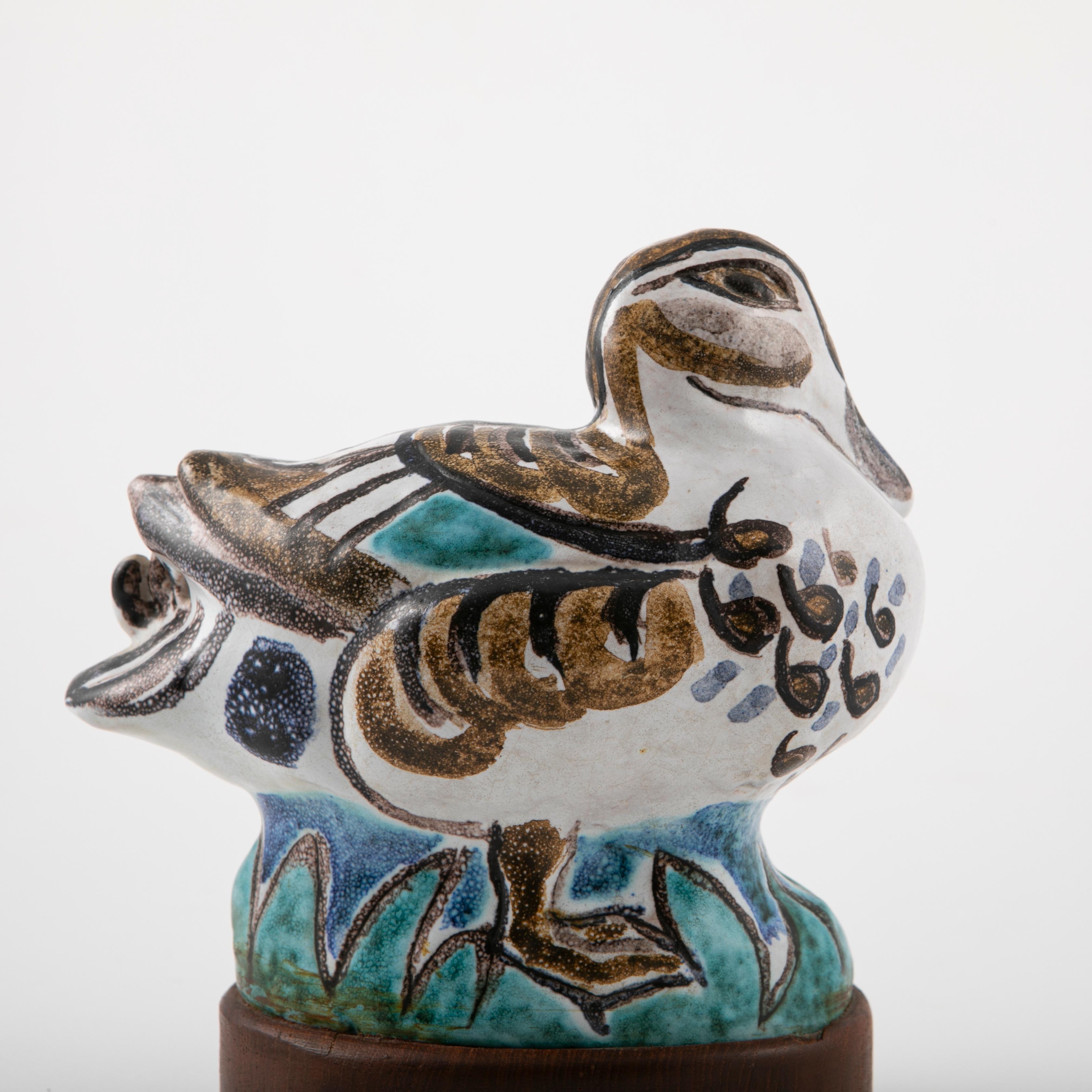 Danish Knud Kyhn Ceramic Duck For Sale