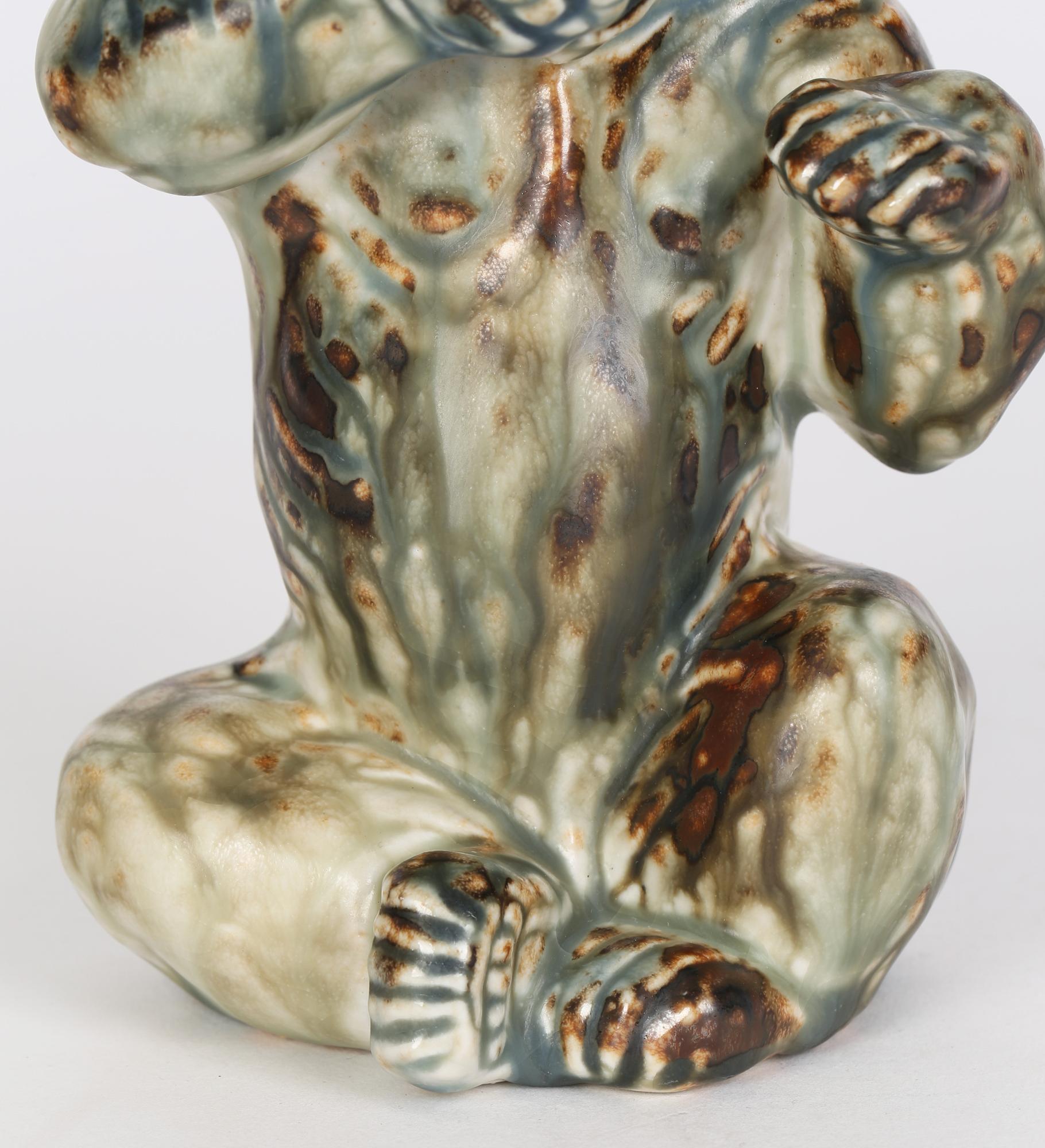 20th Century Knud Kyhn Danish Royal Copenhagen Porcelain Bear Sculptural Figure For Sale