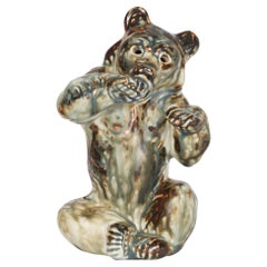 Vintage Knud Kyhn Danish Royal Copenhagen Porcelain Bear Sculptural Figure