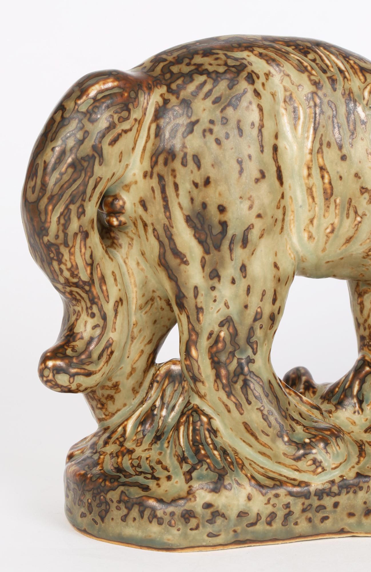 Knud Kyhn Danish Royal Copenhagen Porcelain Puma Sculptural Figure For Sale 8