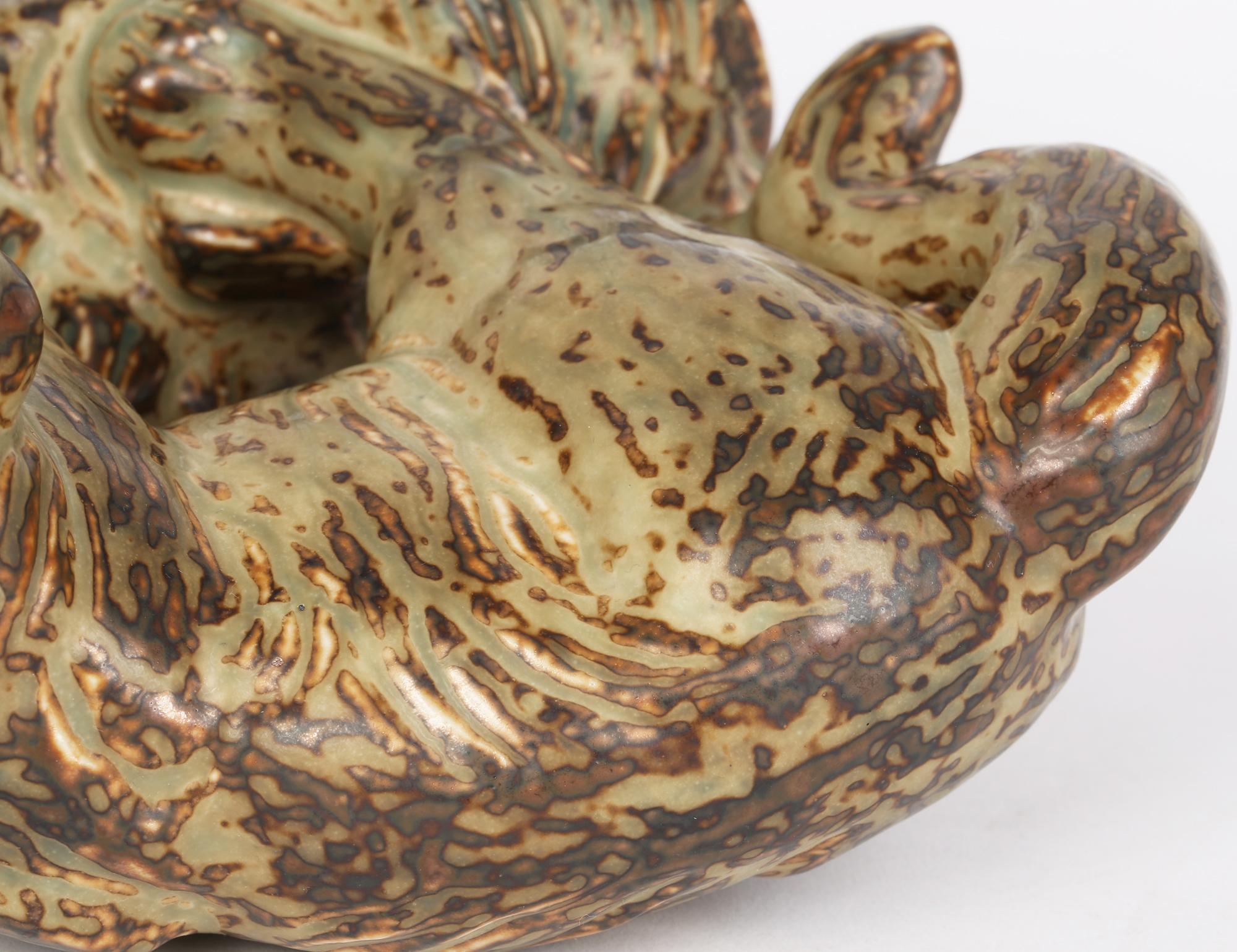 Knud Kyhn Danish Royal Copenhagen Porcelain Puma Sculptural Figure For Sale 12