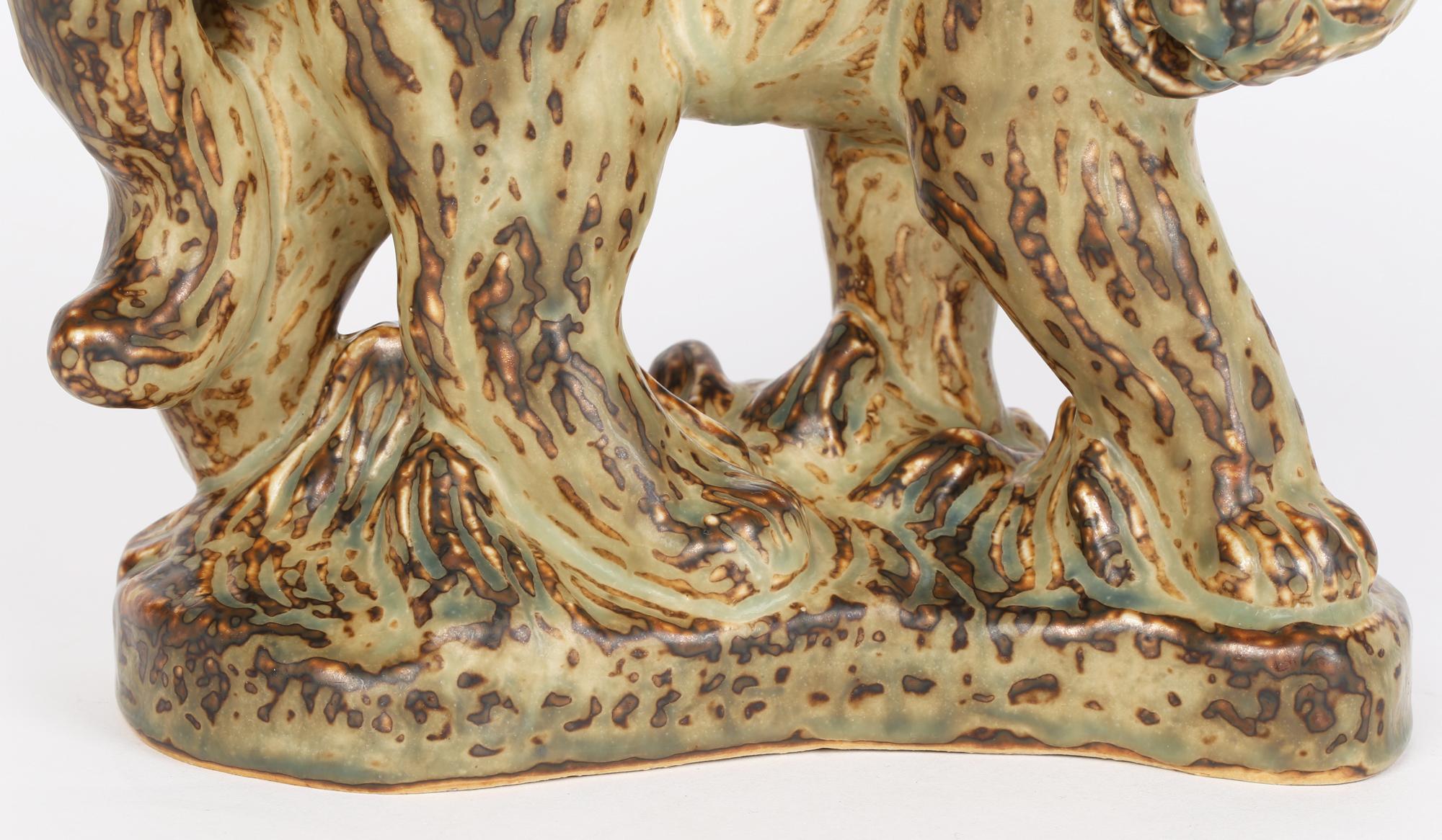 Knud Kyhn Danish Royal Copenhagen Porcelain Puma Sculptural Figure For Sale 13