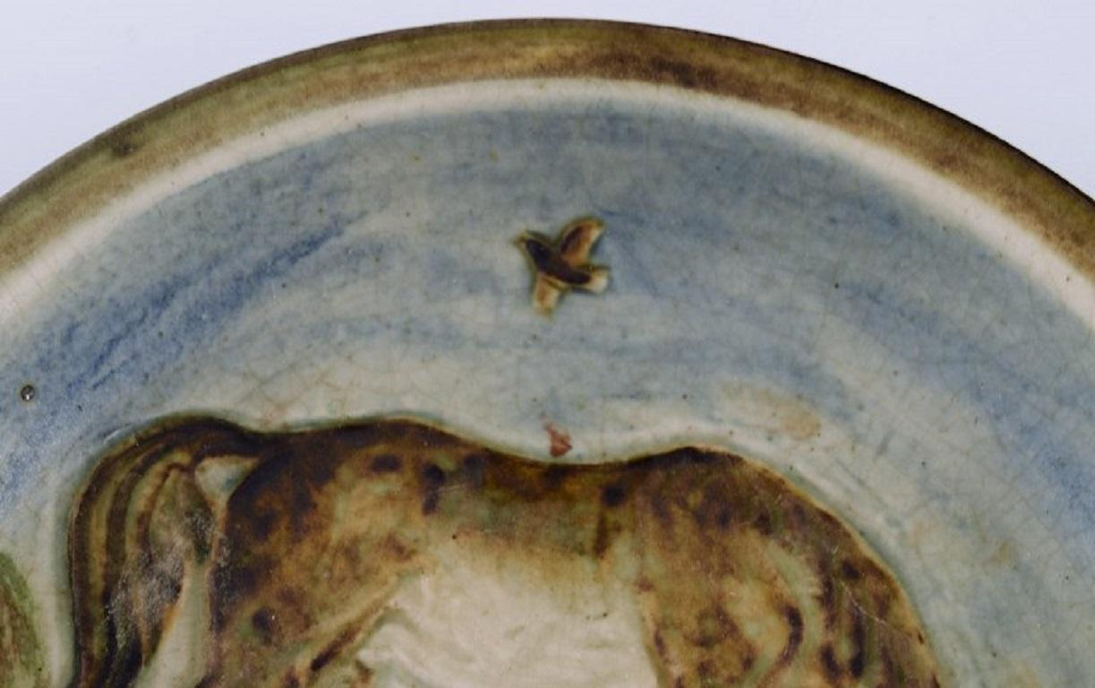 Danish Knud Kyhn for Royal Copenhagen, Bowl / dish in ceramics, Mare and foal For Sale