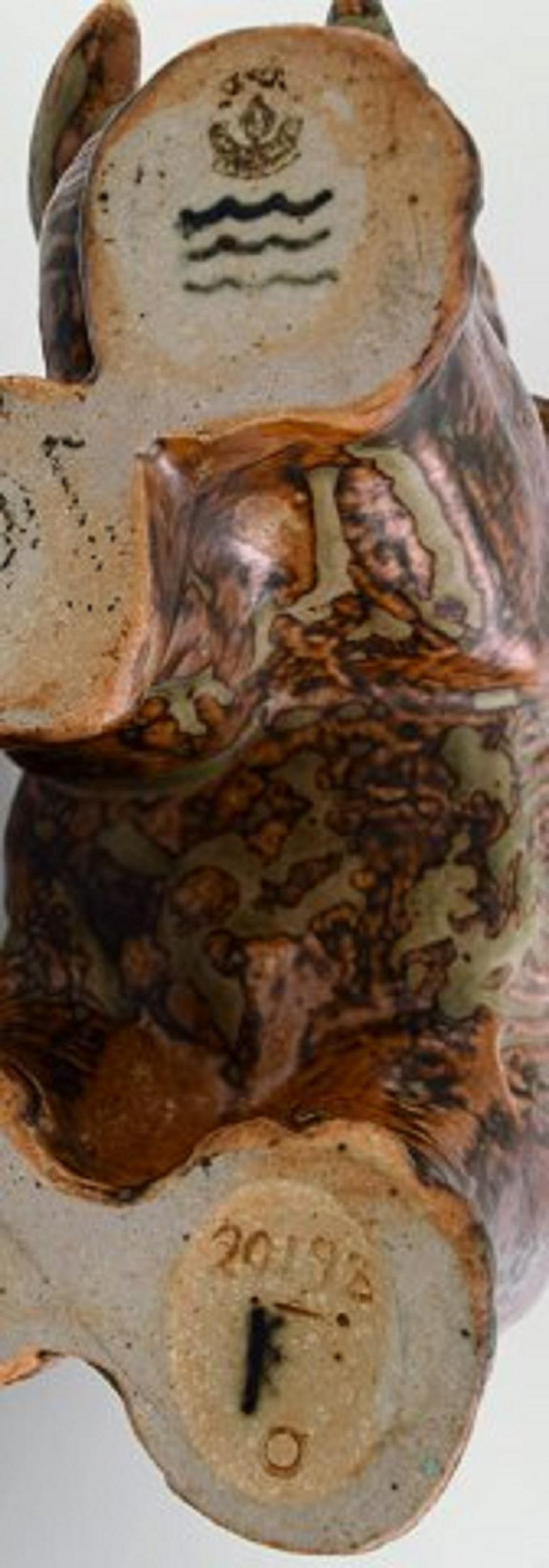 Danish Knud Kyhn for Royal Copenhagen, Large Elephant in Glazed Stoneware
