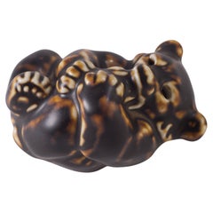 Knud Kyhn para Royal Copenhagen Figurita de porcelana Baby Bear, escandinavo moderno