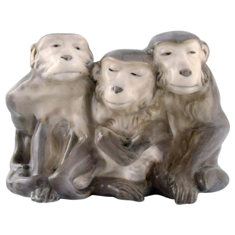 Leather Monkey Figure at 1stDibs