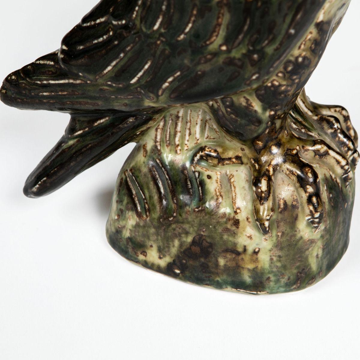 Knud Kyhn per Royal Copenhagen Falco pellegrino in gres con smalto Sung An In condizioni buone in vendita a Kastrup, DK