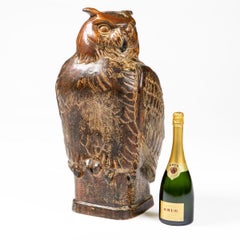 Knud Kyhn - Monumental One-of-a-Kind Stoneware Owl for Royal Copenhagen