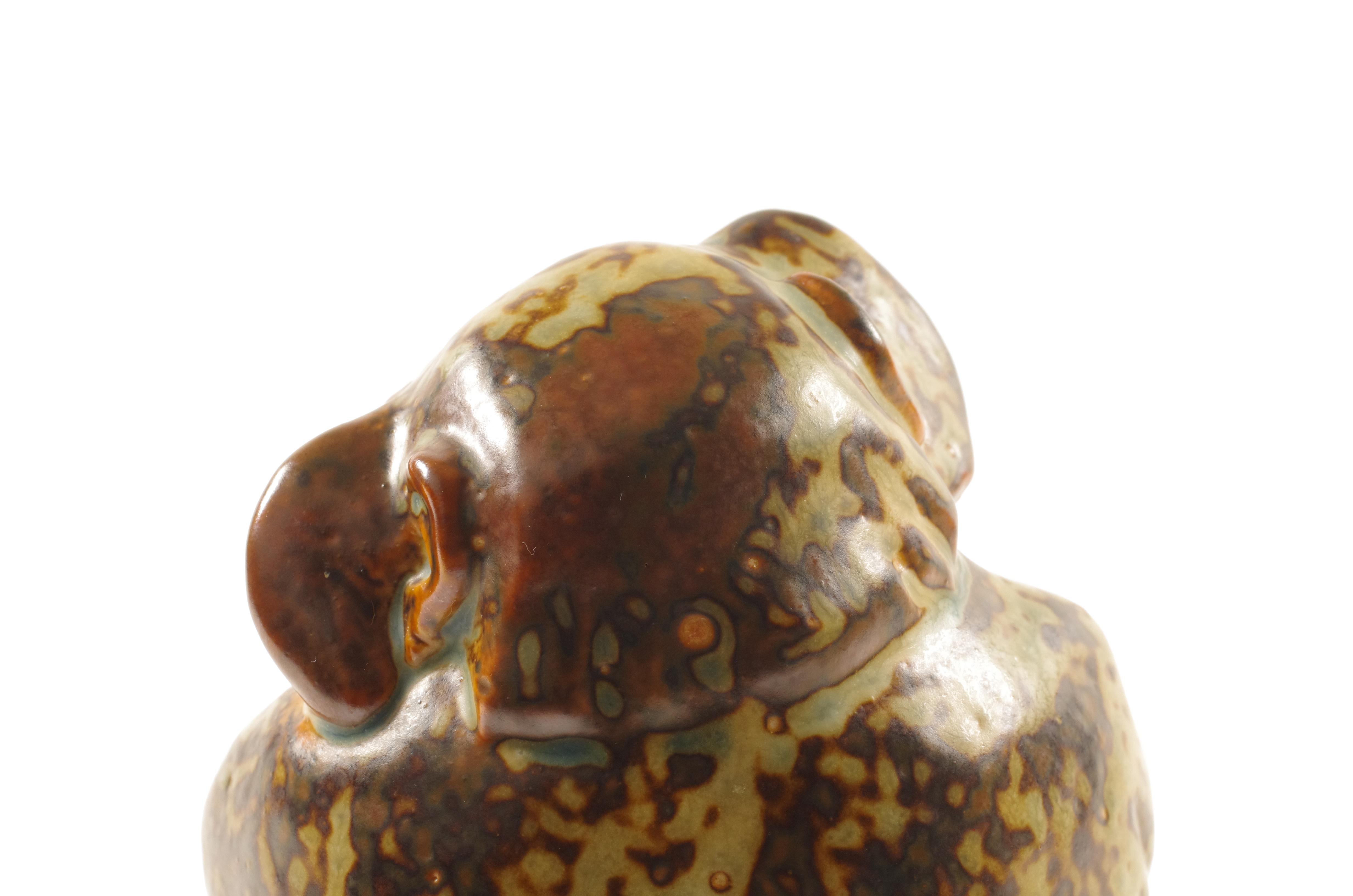 Ceramica Figura di babbuino di Knud Kyhn Royal Copenhagen (20216), Danimarca, anni '60 in vendita