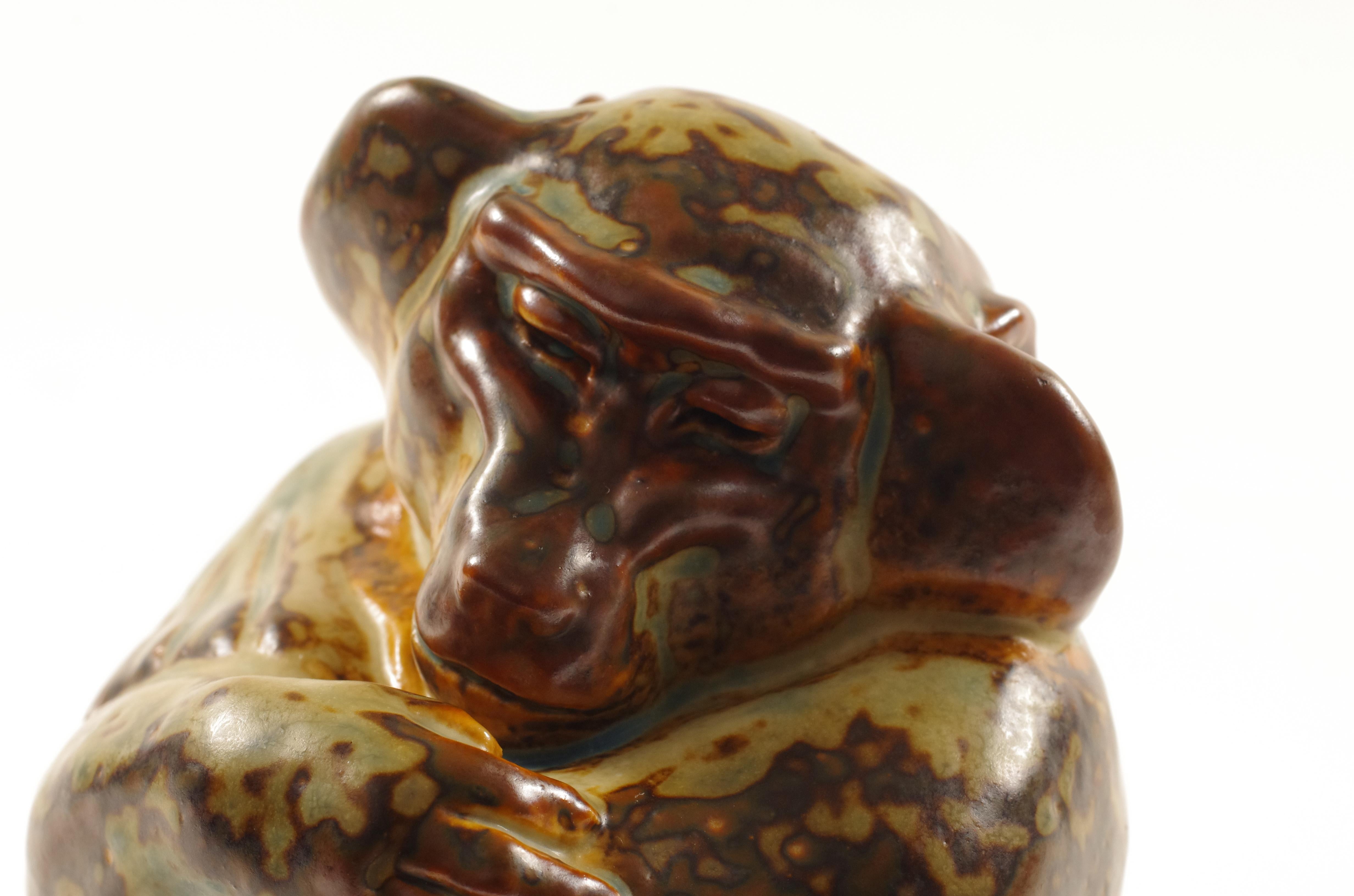 Figura di babbuino di Knud Kyhn Royal Copenhagen (20216), Danimarca, anni '60 in vendita 1