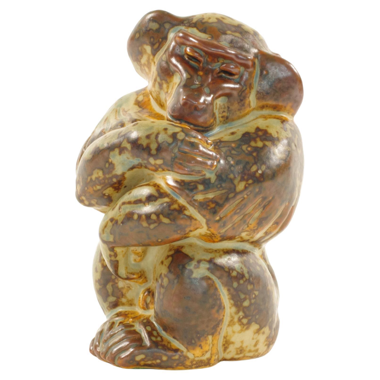 Figura di babbuino di Knud Kyhn Royal Copenhagen (20216), Danimarca, anni '60 in vendita