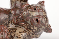 Knud Kyhn Royal Copenhagen Porcelain Lying Large Sung Glazed Bear