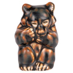 Knud Kyhn Royal Copenhagen Porcelain Seated Bear Figure 