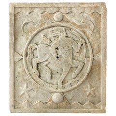 Knud Merrild "Sonnenuhr" Art Deco Basrelief Zentaur:: signiert:: 1931