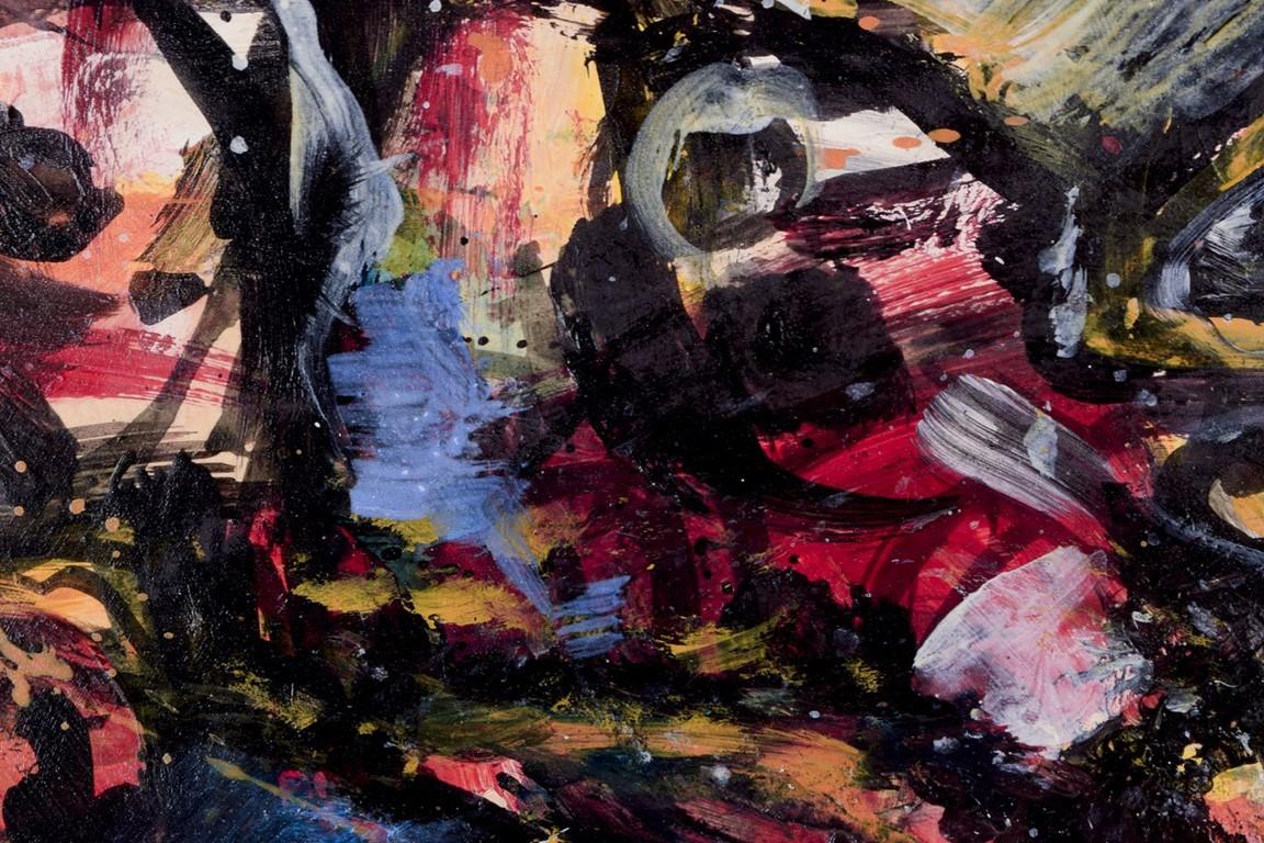 Knud Nielsen, dänischer Maler. Öl auf Karton. Abstrakte Zusammensetzung. Ca. 1960 im Zustand „Hervorragend“ im Angebot in København, Copenhagen