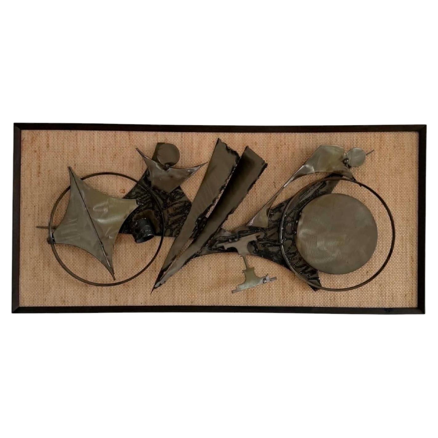 Knud Rasmussen Metal Wall Sculpture, Denmark, 1970s