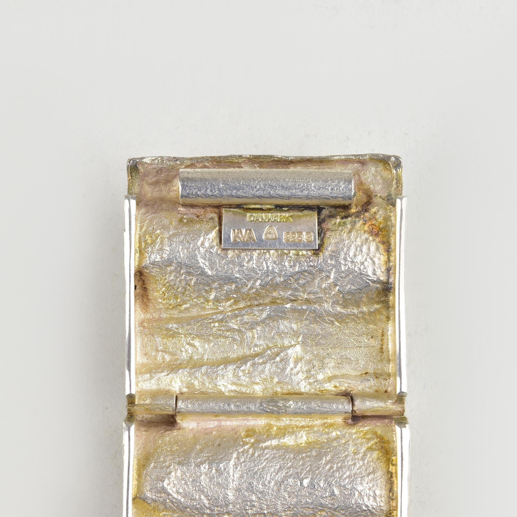 Knud V. Andersen for Anton Michelsen Sterling “Tree Bark” Bracelet, 1960s For Sale 3