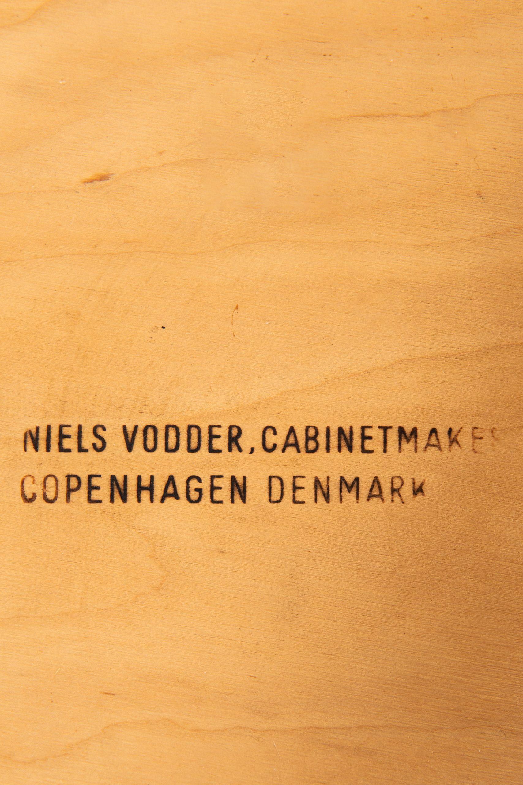 Knud Vodder Bar Stools Model KV 58 by Cabinetmaker Niels Vodder in Denmark In Good Condition In Limhamn, Skåne län