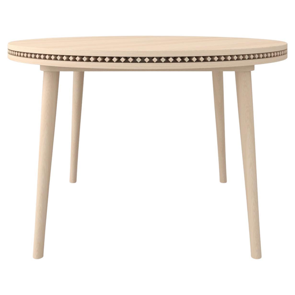 Knurly Dine Table round Designed by Lotti Gostic Studio For Sale
