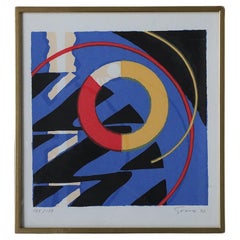 Knut Grane, Manhattan Swing, lithographie en couleur, 1990, encadrée