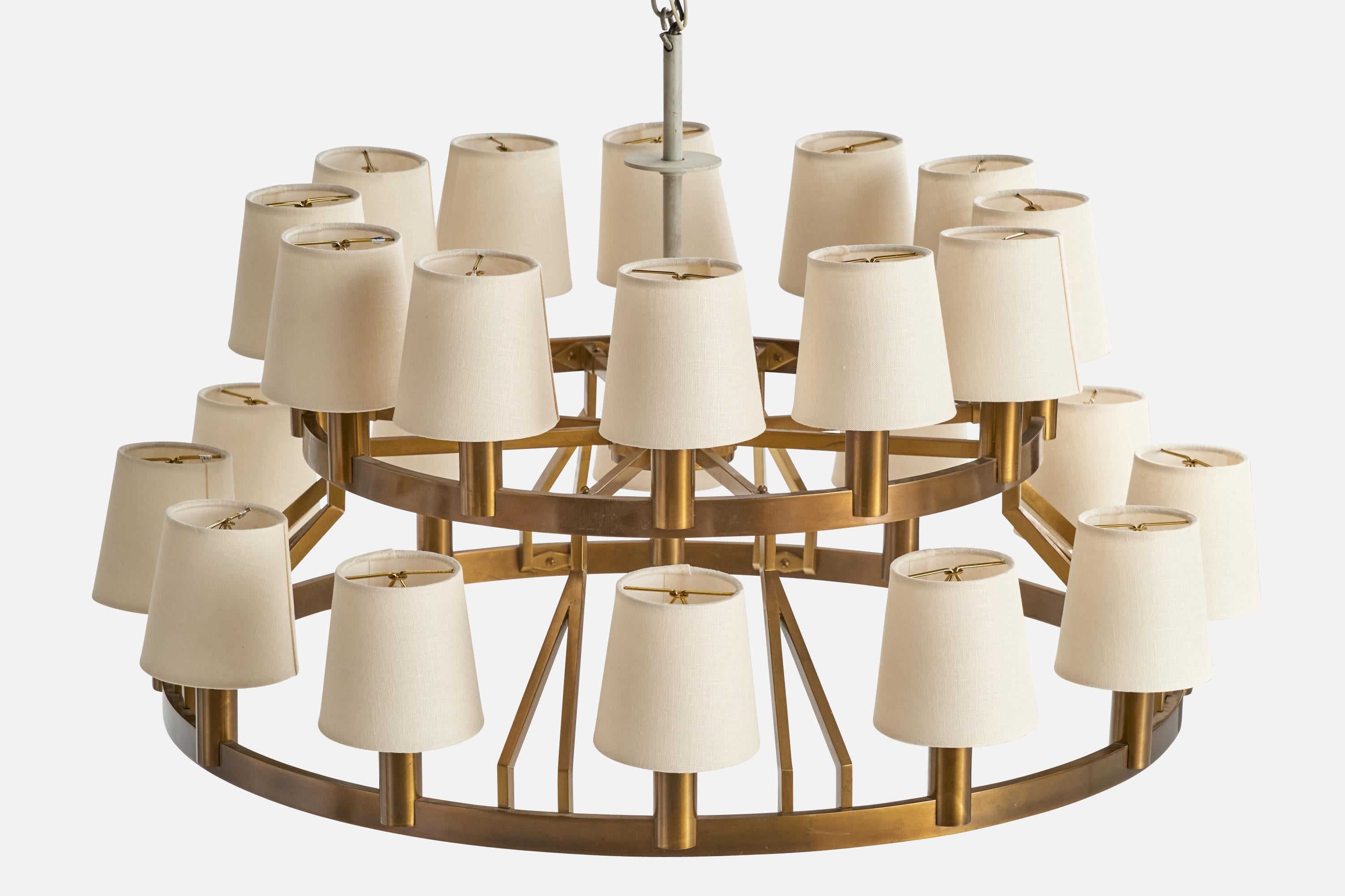 Svedese Knut Hallgren, Lampadario, Ottone, Fabrice, Svezia, anni '60 in vendita