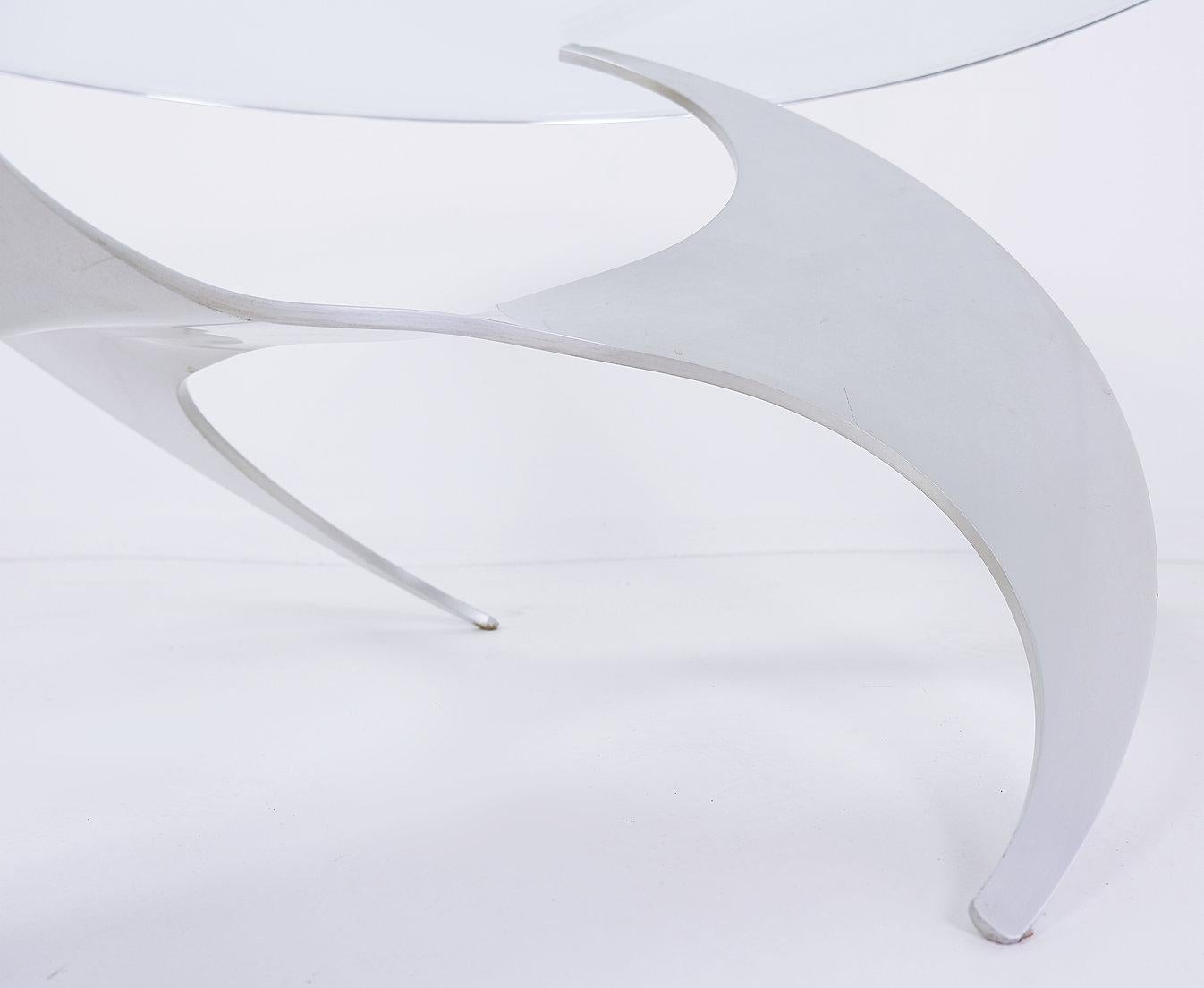 Table basse Propeller en aluminium Knut Hesterberg pour Ronald Schmitt - années 1960 en vente 2