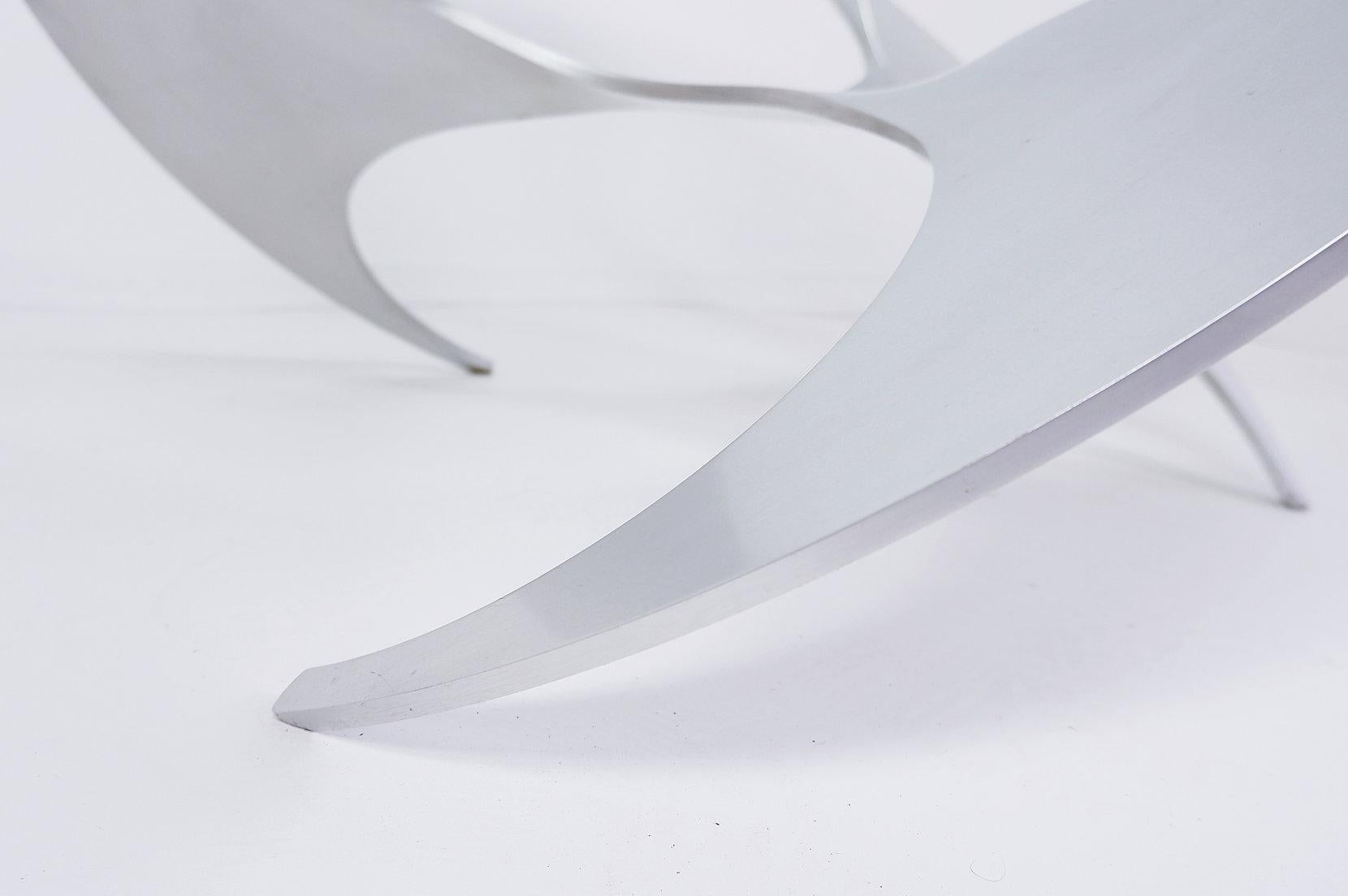 Table basse Propeller en aluminium Knut Hesterberg pour Ronald Schmitt - années 1960 en vente 1