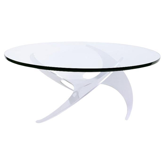 Knut Hesterberg for Ronald Schmitt Aluminum "Propeller" Coffee Table For Sale