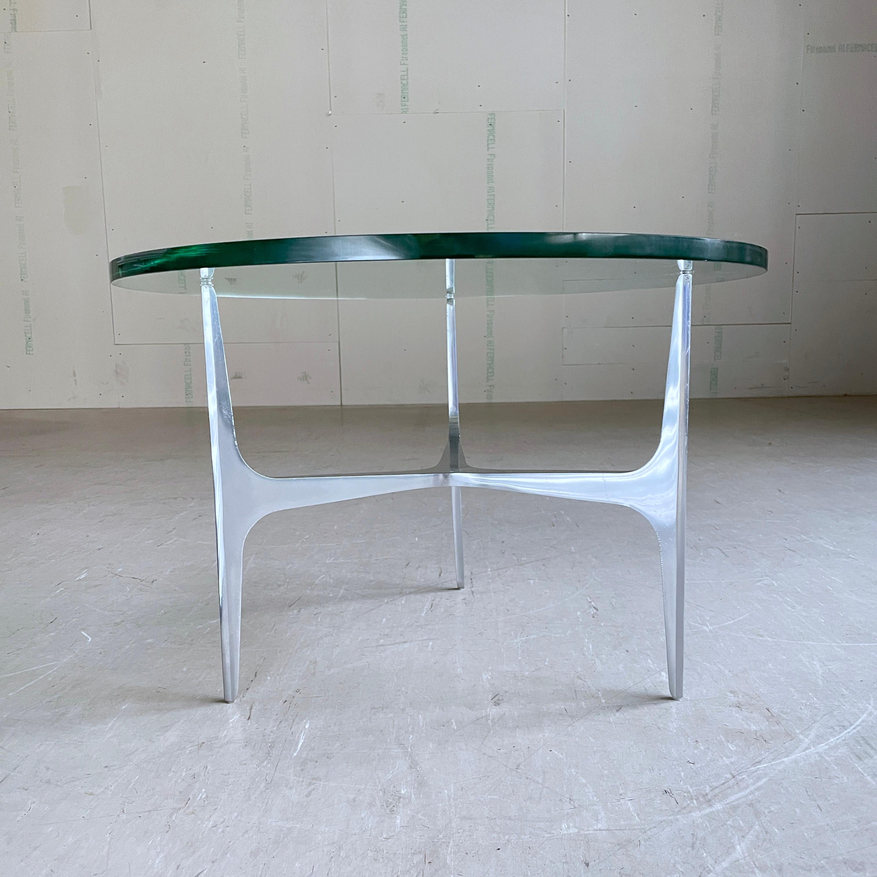 German Knut Hesterberg Glass Coffee Table for Ronald Schmitt For Sale