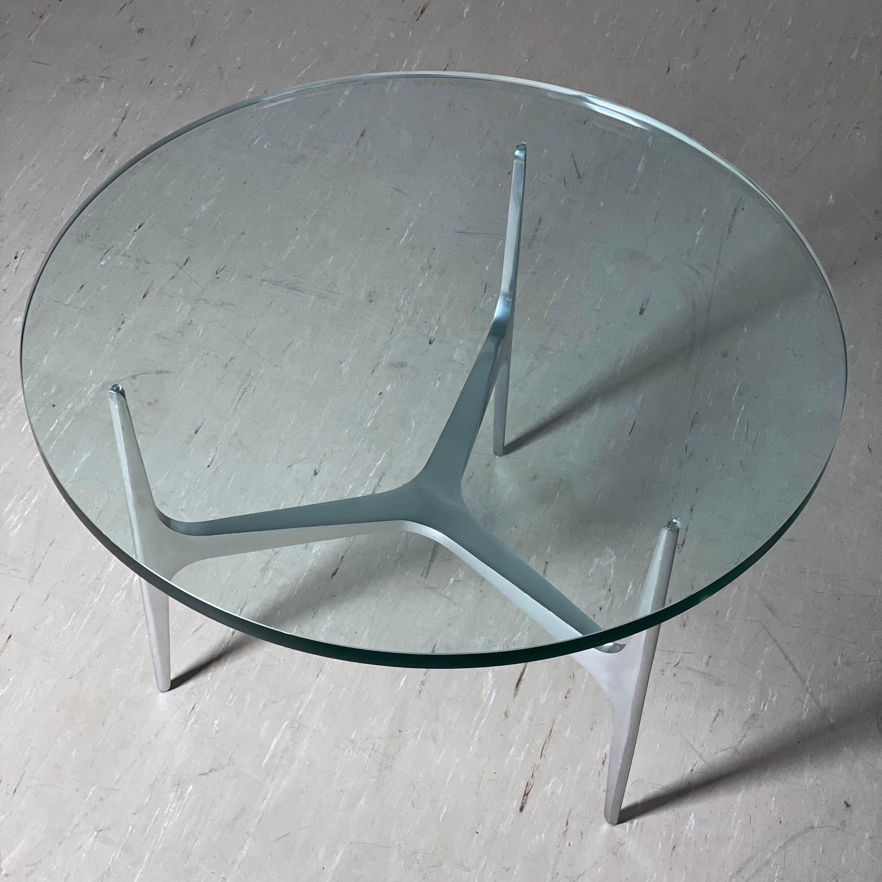 Mid-20th Century Knut Hesterberg Glass Coffee Table for Ronald Schmitt For Sale