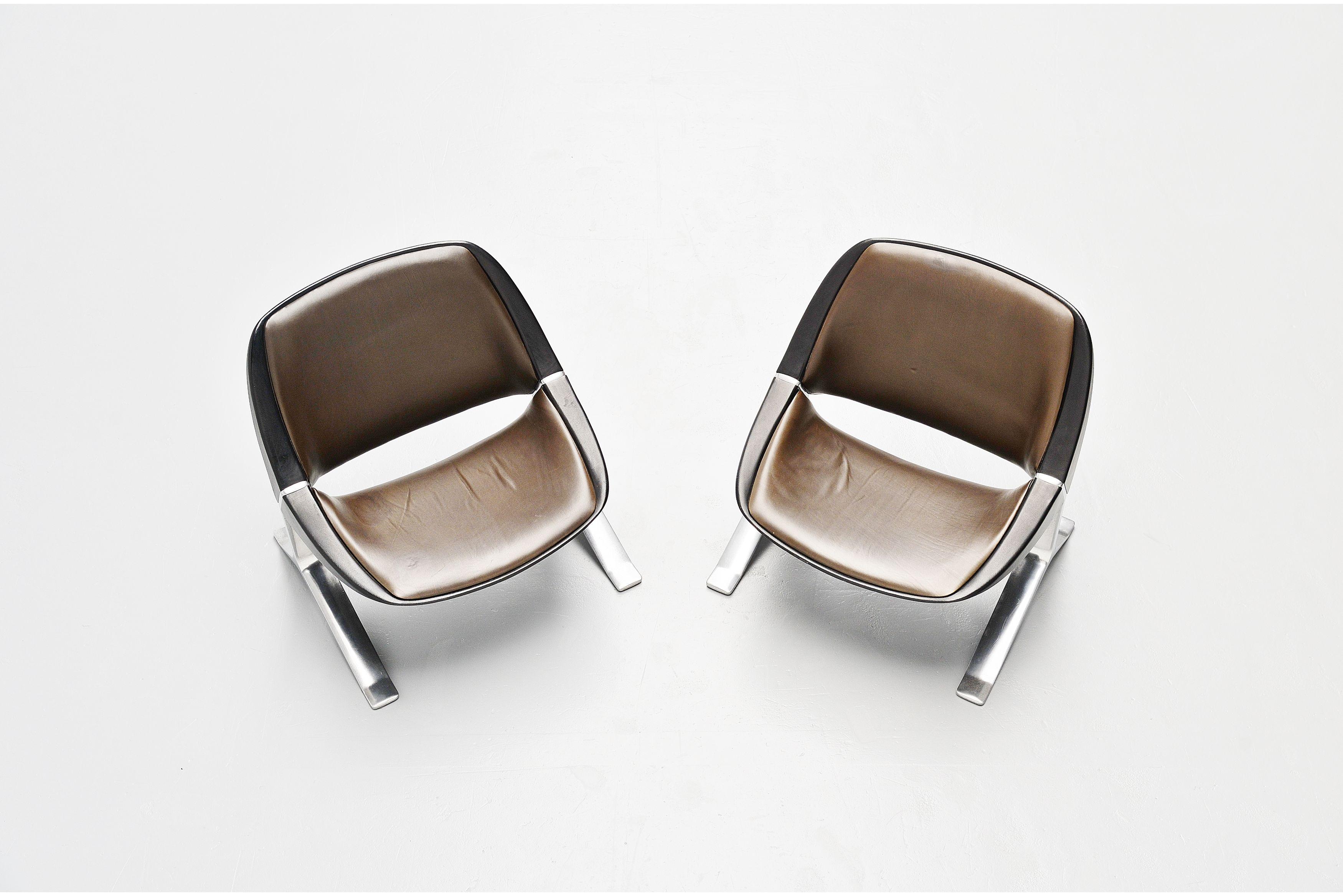 Mid-Century Modern Knut Hesterberg Lounge Chairs, Germany, 1971 For Sale