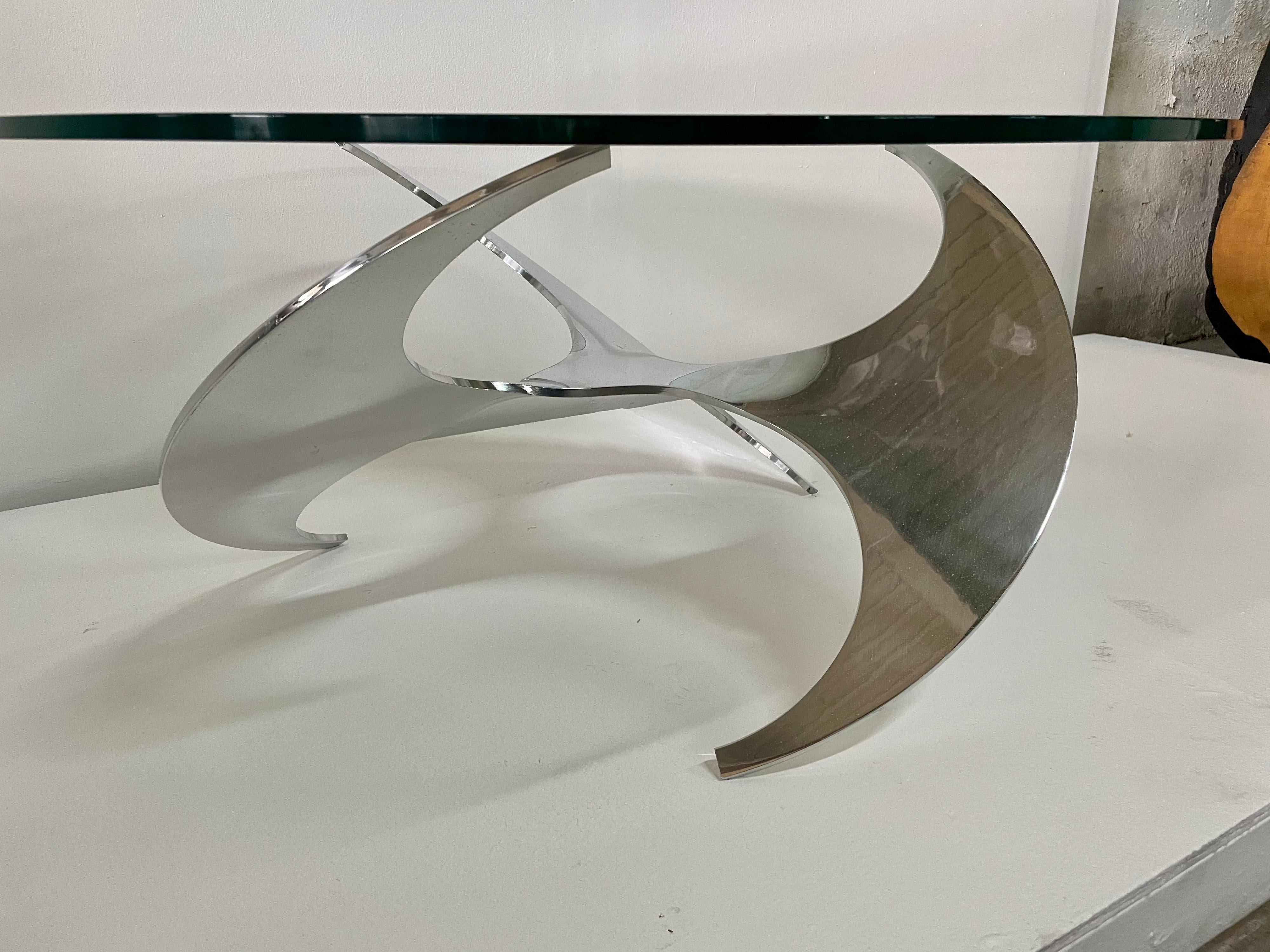 Knut Hesterberg Model Propeller Aluminum Cocktail Table In Good Condition For Sale In East Hampton, NY