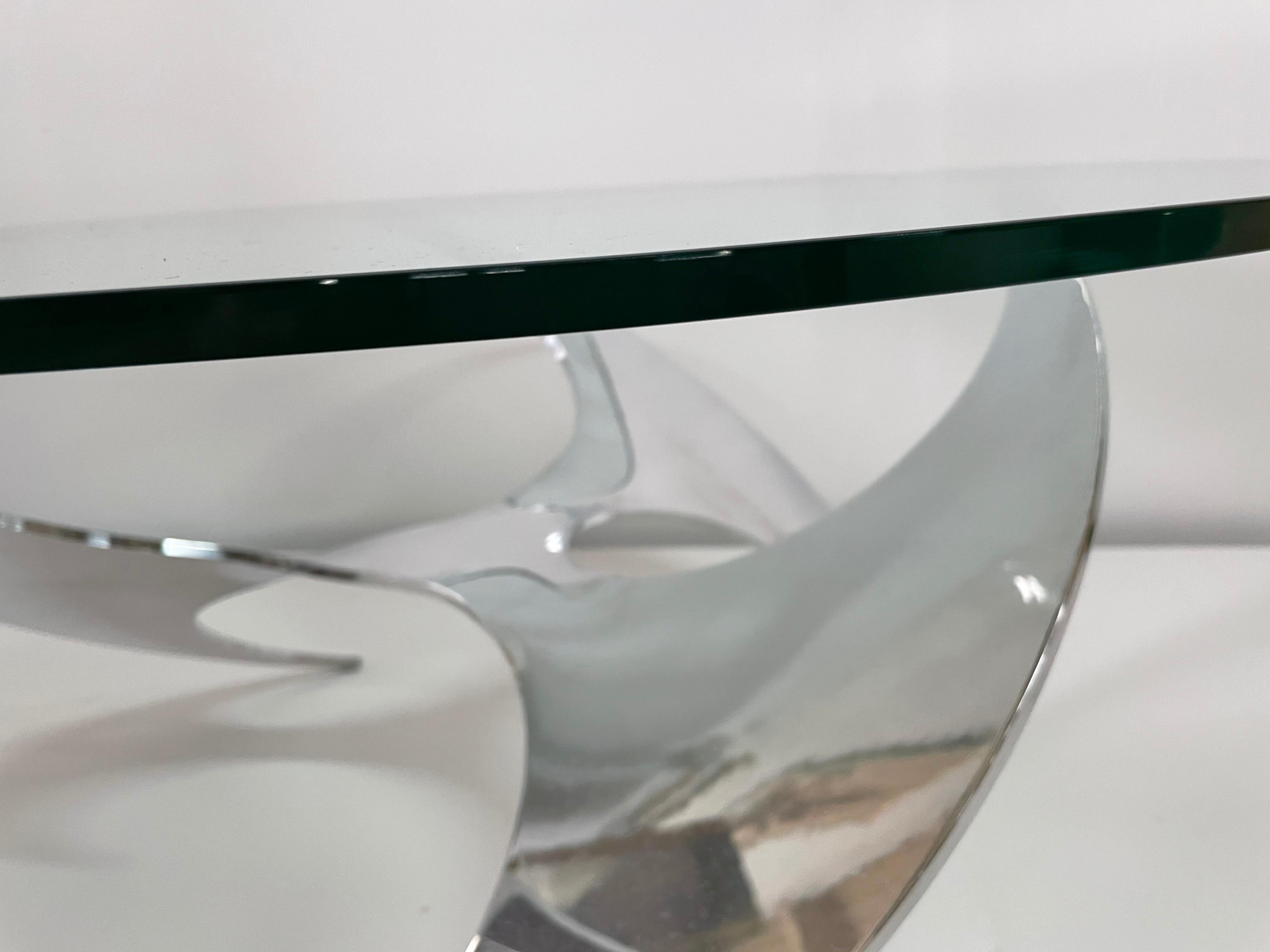 Late 20th Century Knut Hesterberg Model Propeller Aluminum Cocktail Table For Sale