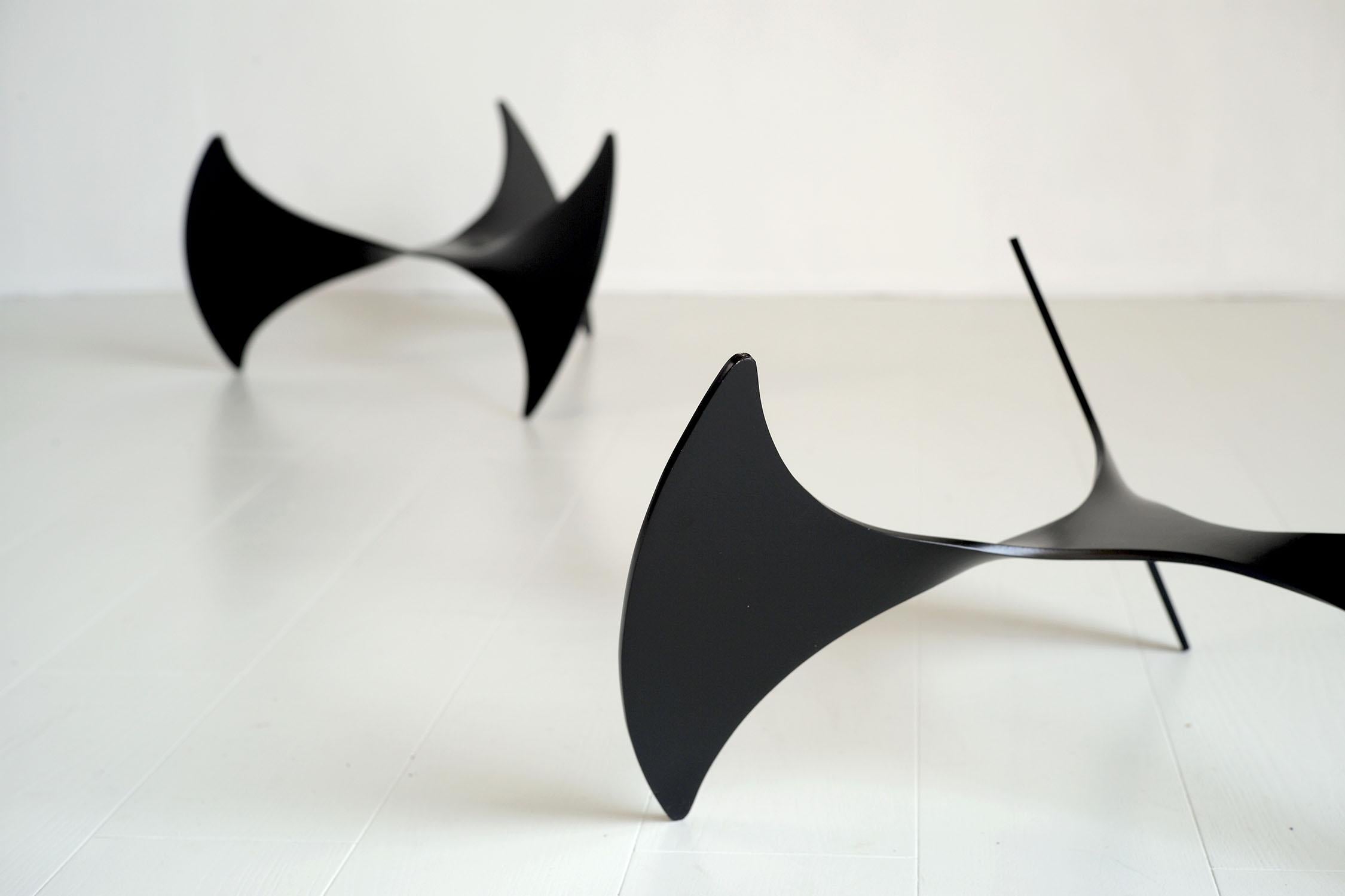 Allemand Knut Hesterberg, paire de tables basses « Propeller », 1960 en vente