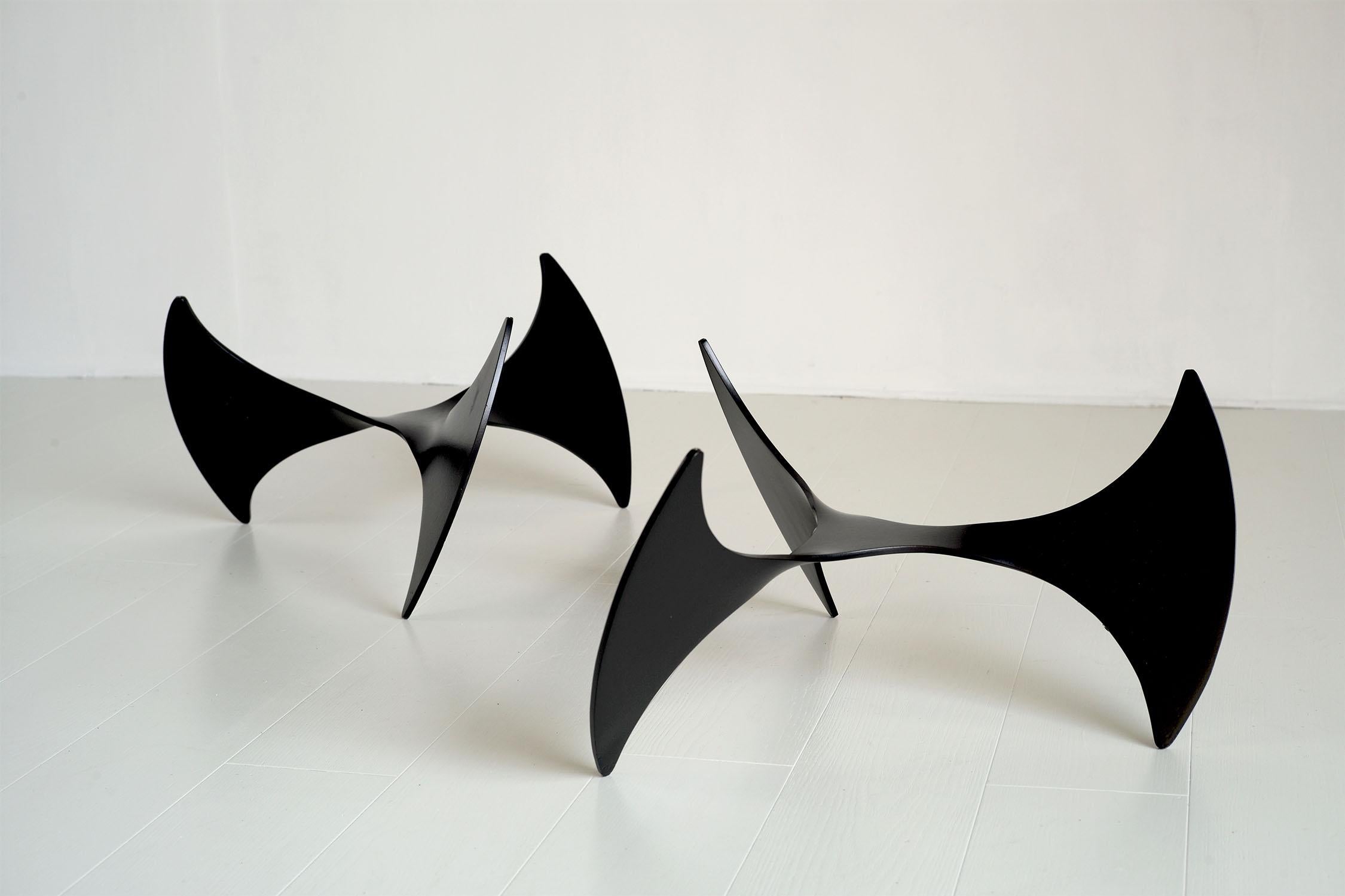 Fer Knut Hesterberg, paire de tables basses « Propeller », 1960 en vente