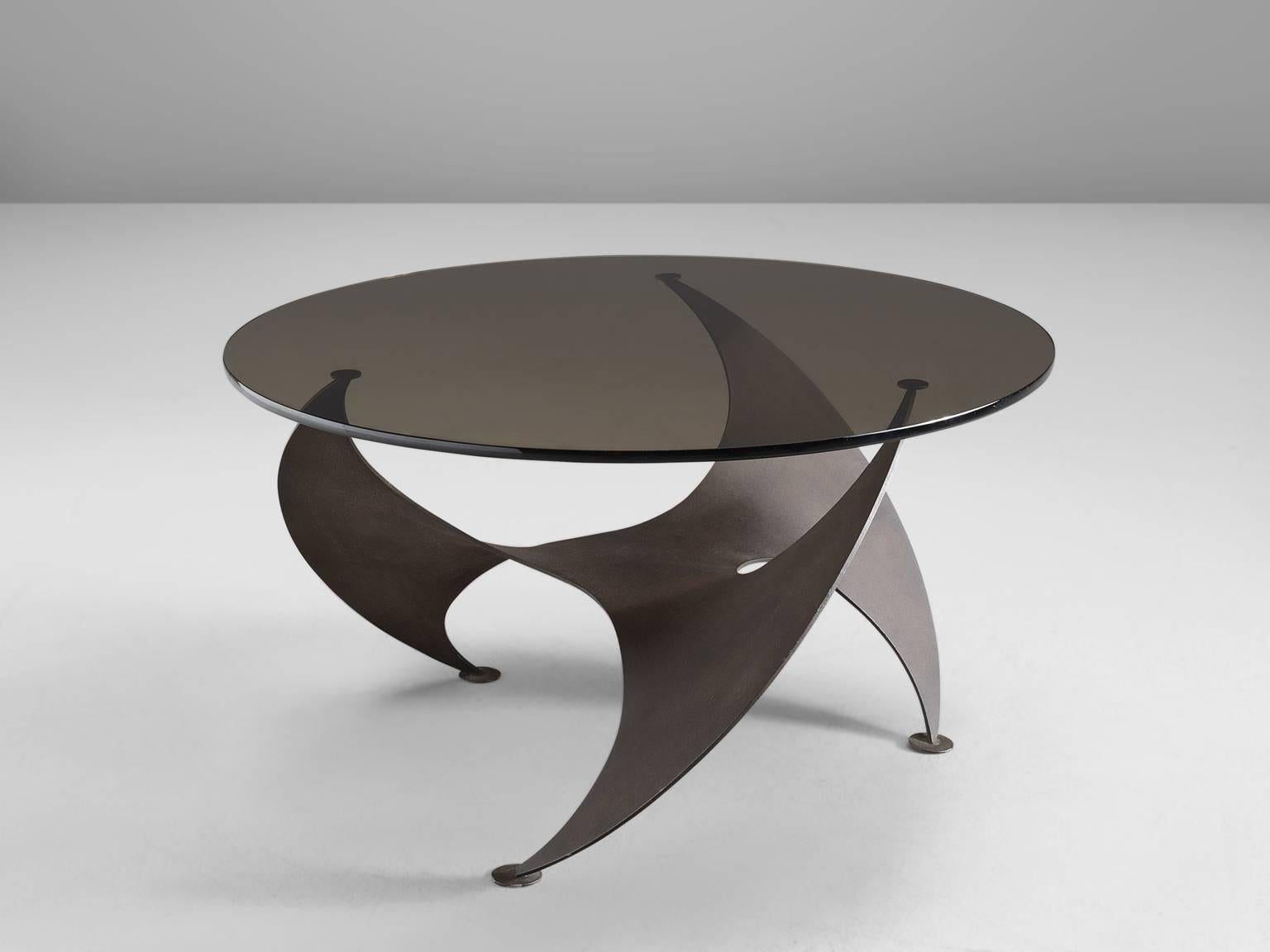 German Knut Hesterberg 'Propellor' Corner Table in Bronze