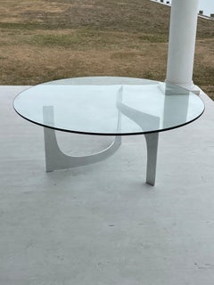 Knut Hesterberg Sculptural Glass and Aluminum Coffee Table