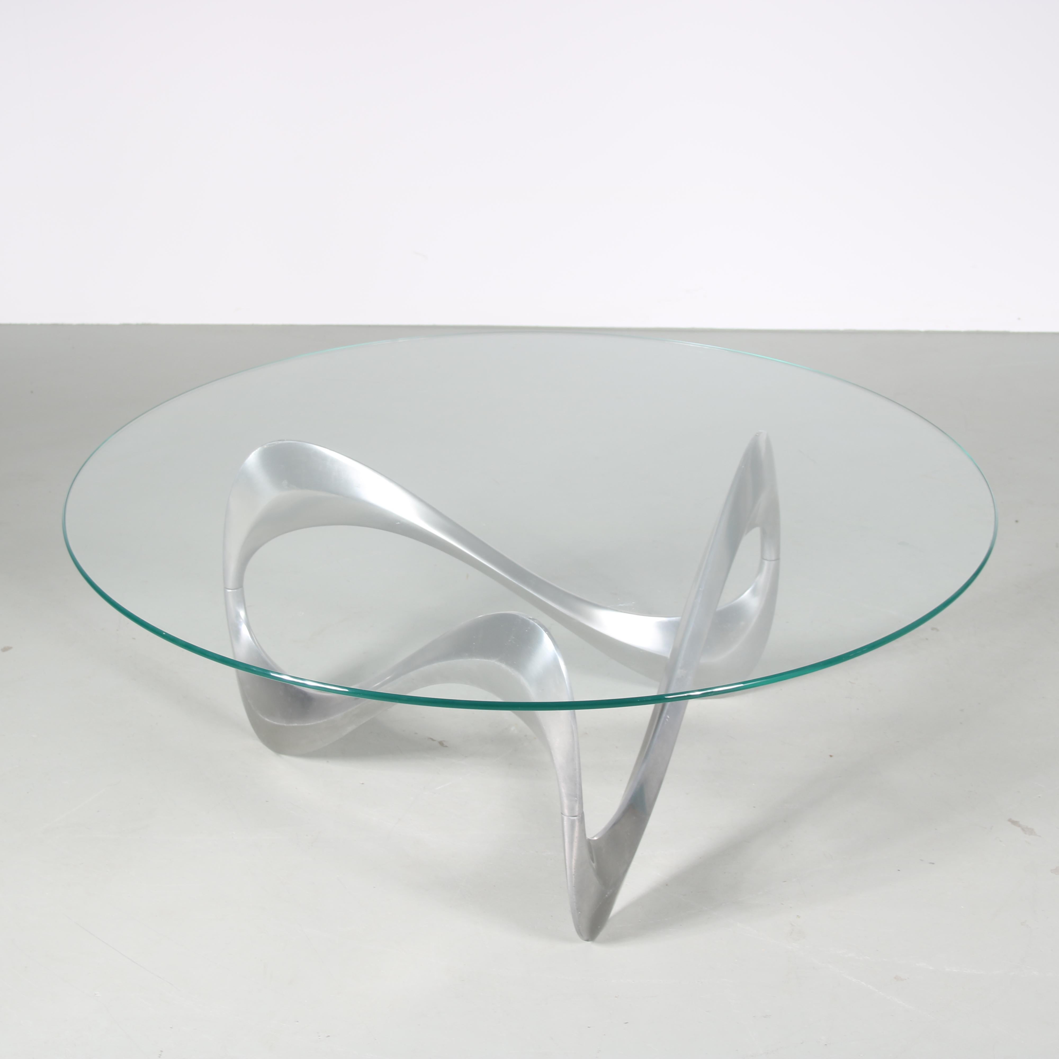 Danish Knut Hesterberg “Snake” Coffee Table for Ronald Schmitt, Denmark, 1970